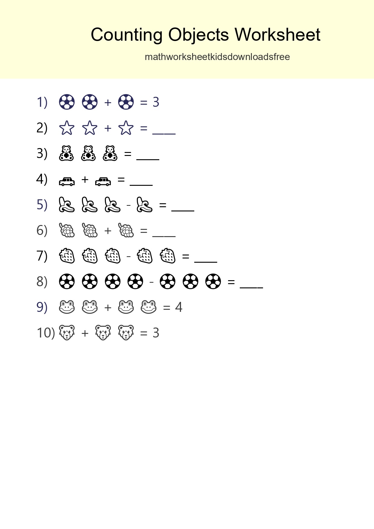 Learn Counting With Pictures Worksheet (Pre-K) - Part 234