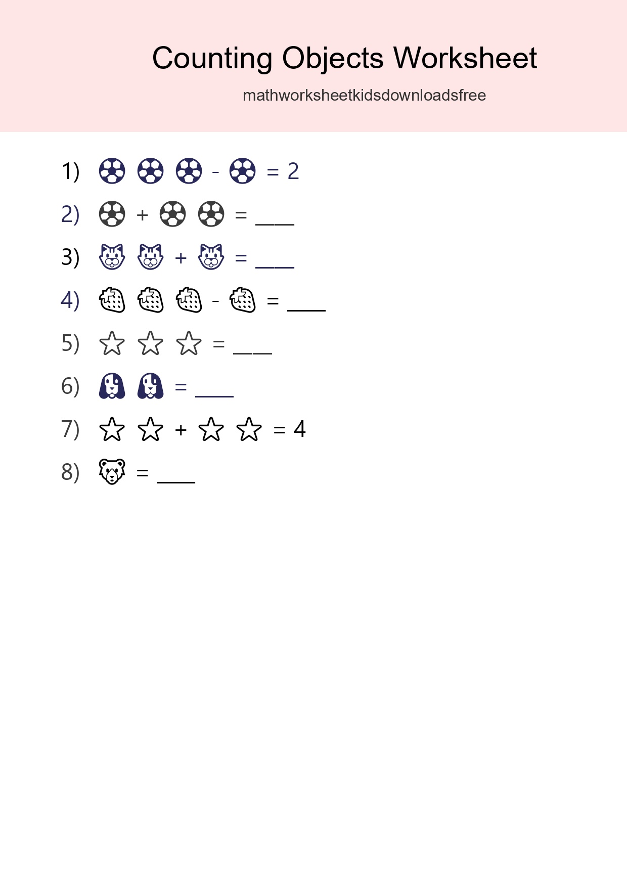 Pre-K Count The Objects Worksheet - Part 157