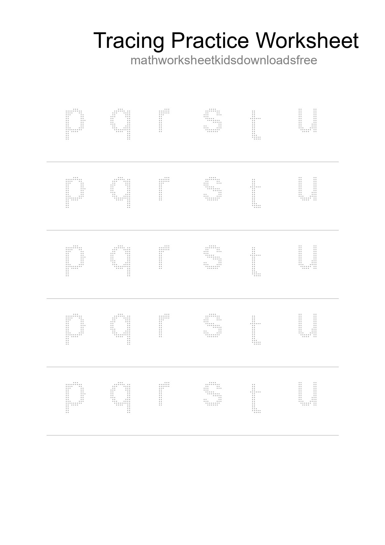 Printable Tracing Worksheet For Kids - Part 10