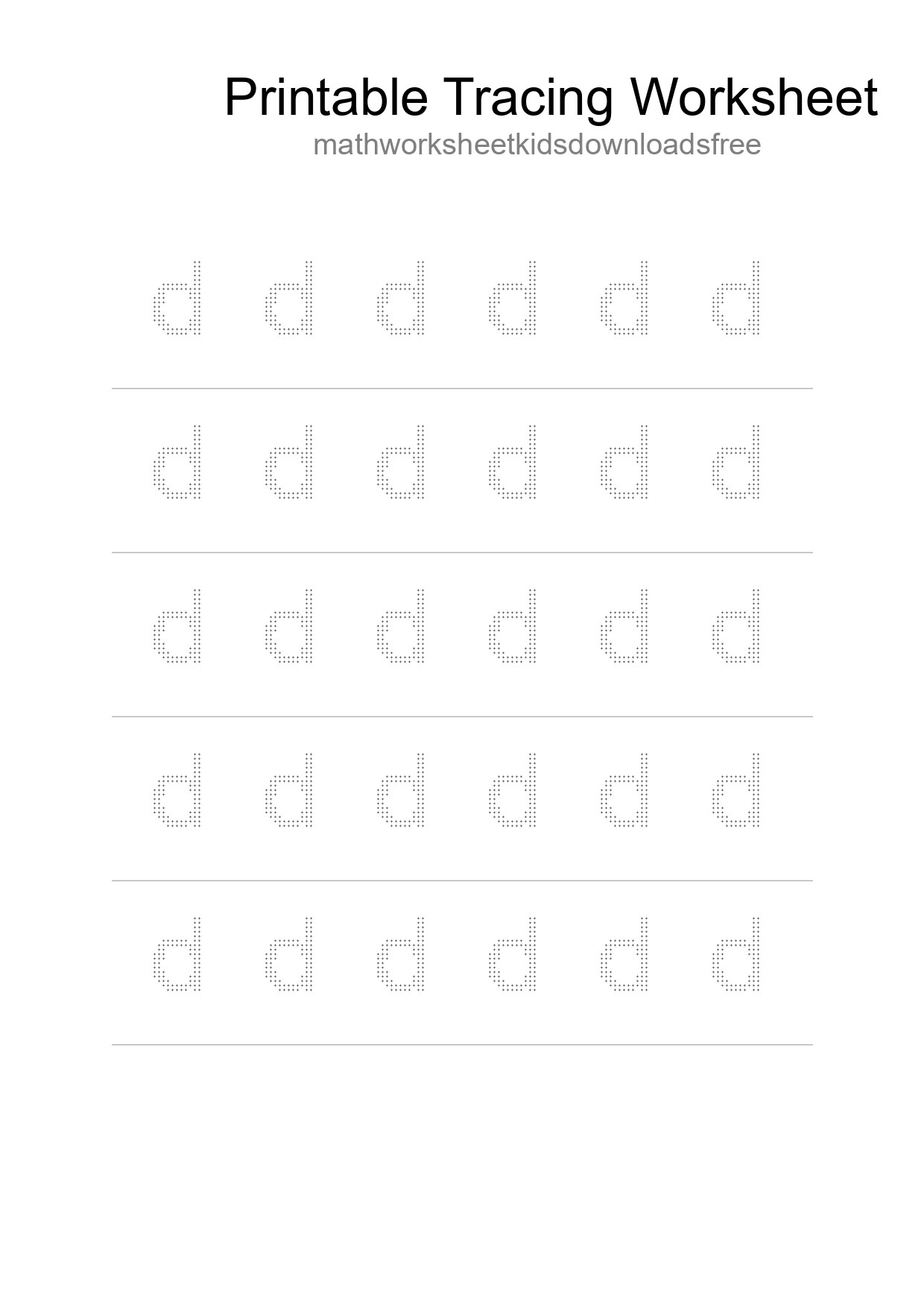 Printable Tracing Worksheet For Kids - Part 120