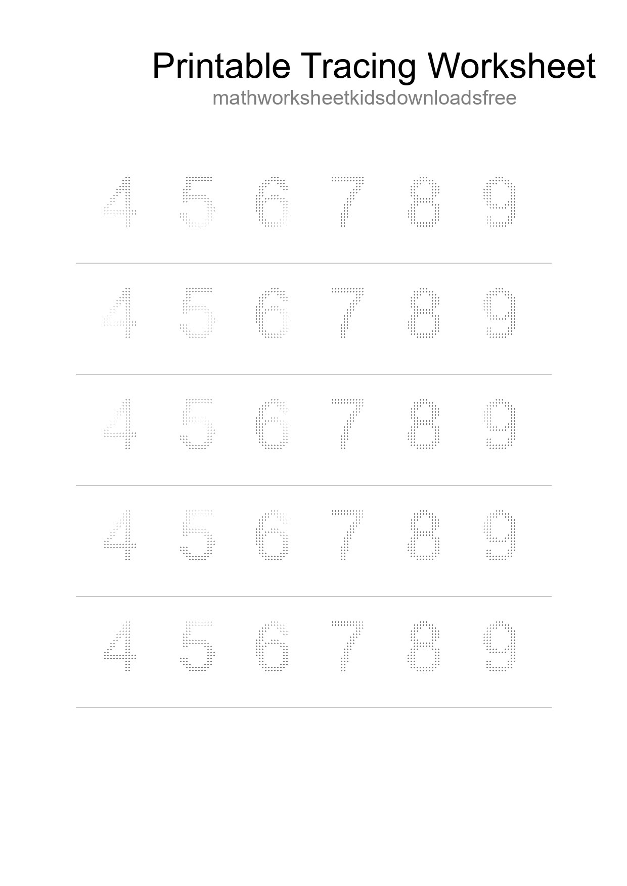 Printable Tracing Worksheet For Kids - Part 142