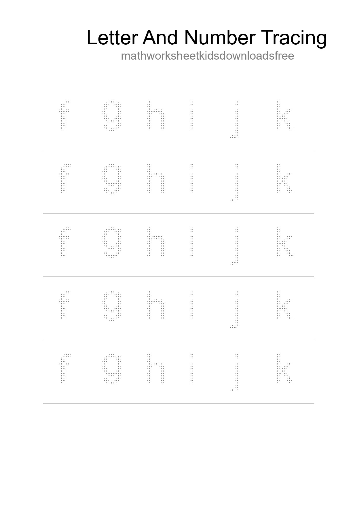 Printable Tracing Worksheet For Kids - Part 197