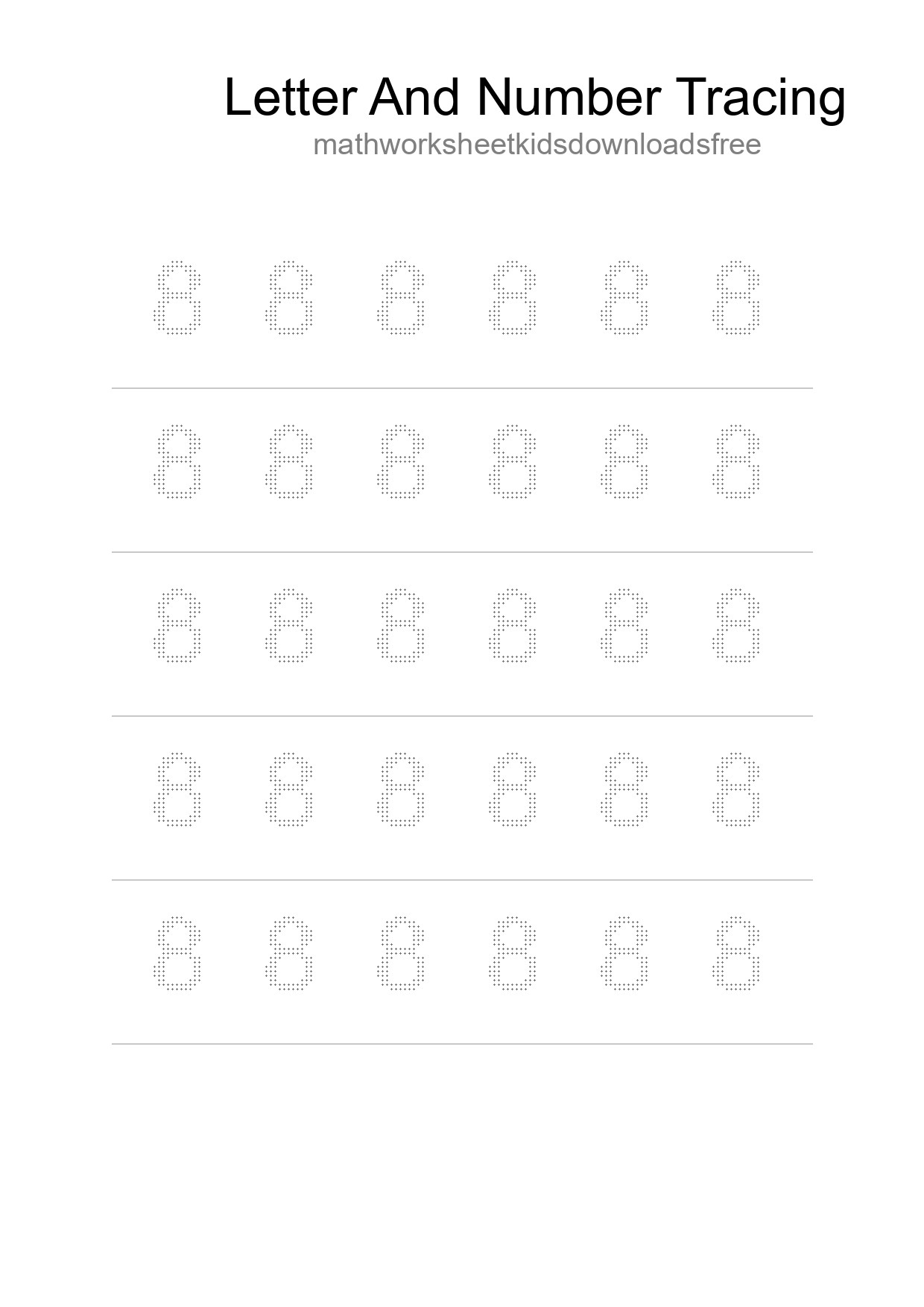 Printable Tracing Worksheet For Kids - Part 230