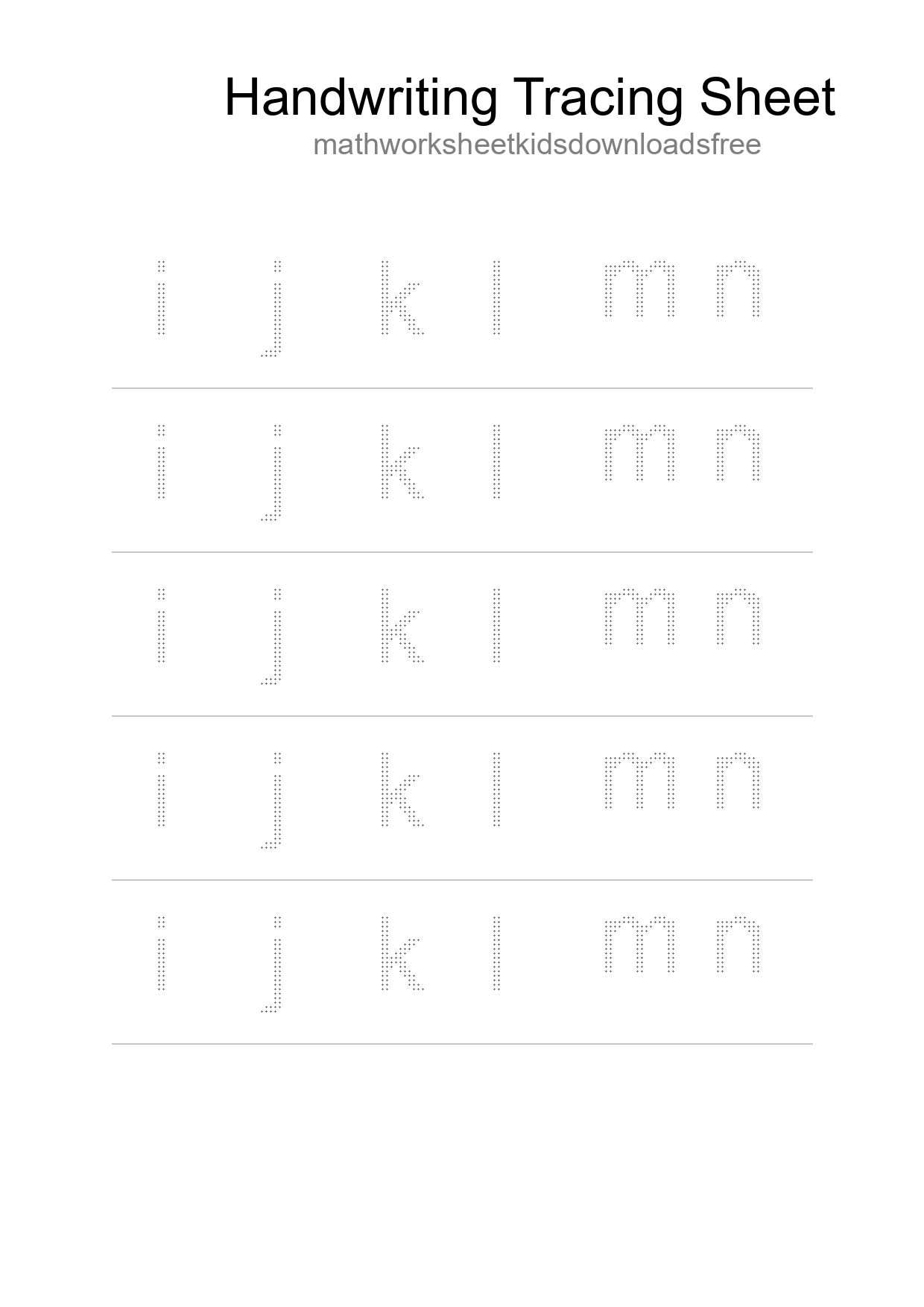 Printable Tracing Worksheet For Kids - Part 54