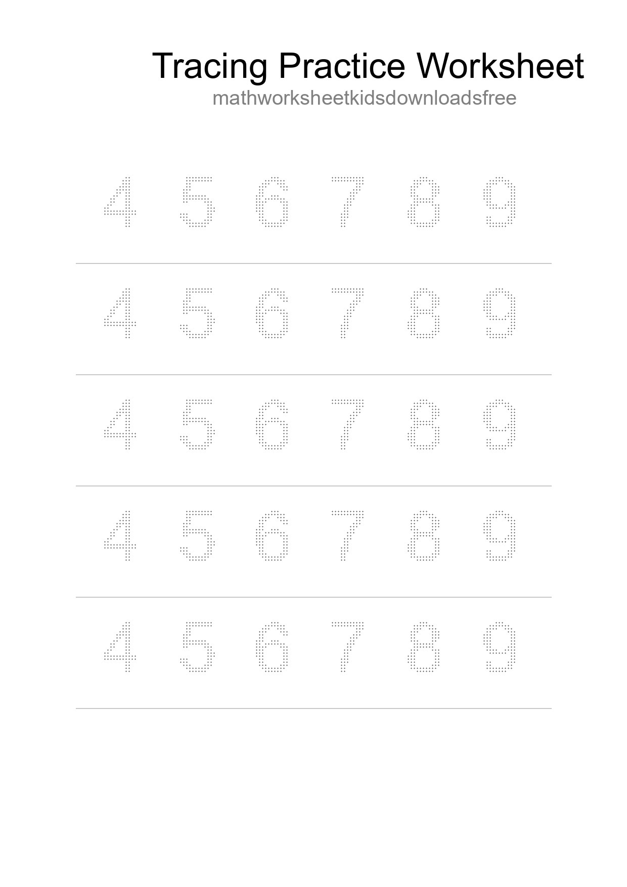 Printable Tracing Worksheet For Kids - Part 76